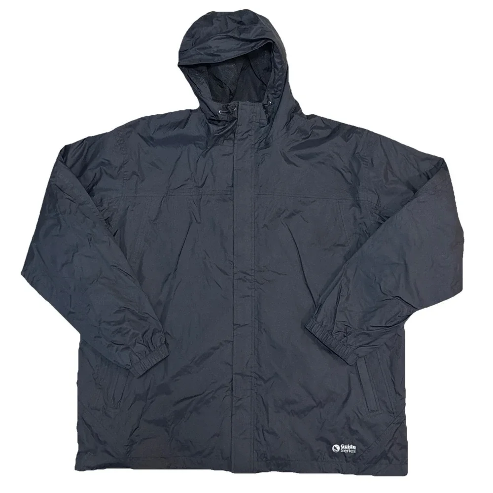 Gander Mountain Guide Series Men's 2XL Hooded Nylon Lined Black Jacket